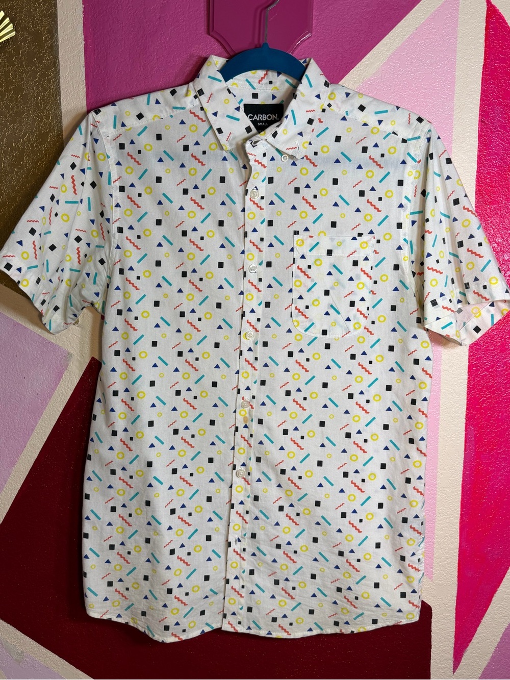 Carbon Memphis Print Shirt (90s Style)